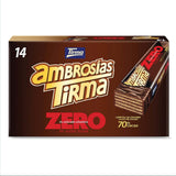 Wafels met pure chocolade Tirma 70% cacao | Geen toegevoegde suiker | Geschikt voor keto-diëten | Koolhydraatarm | Voor diabetici Chocoladewafels Multi Pack | 3 stuks | 64,5 gram