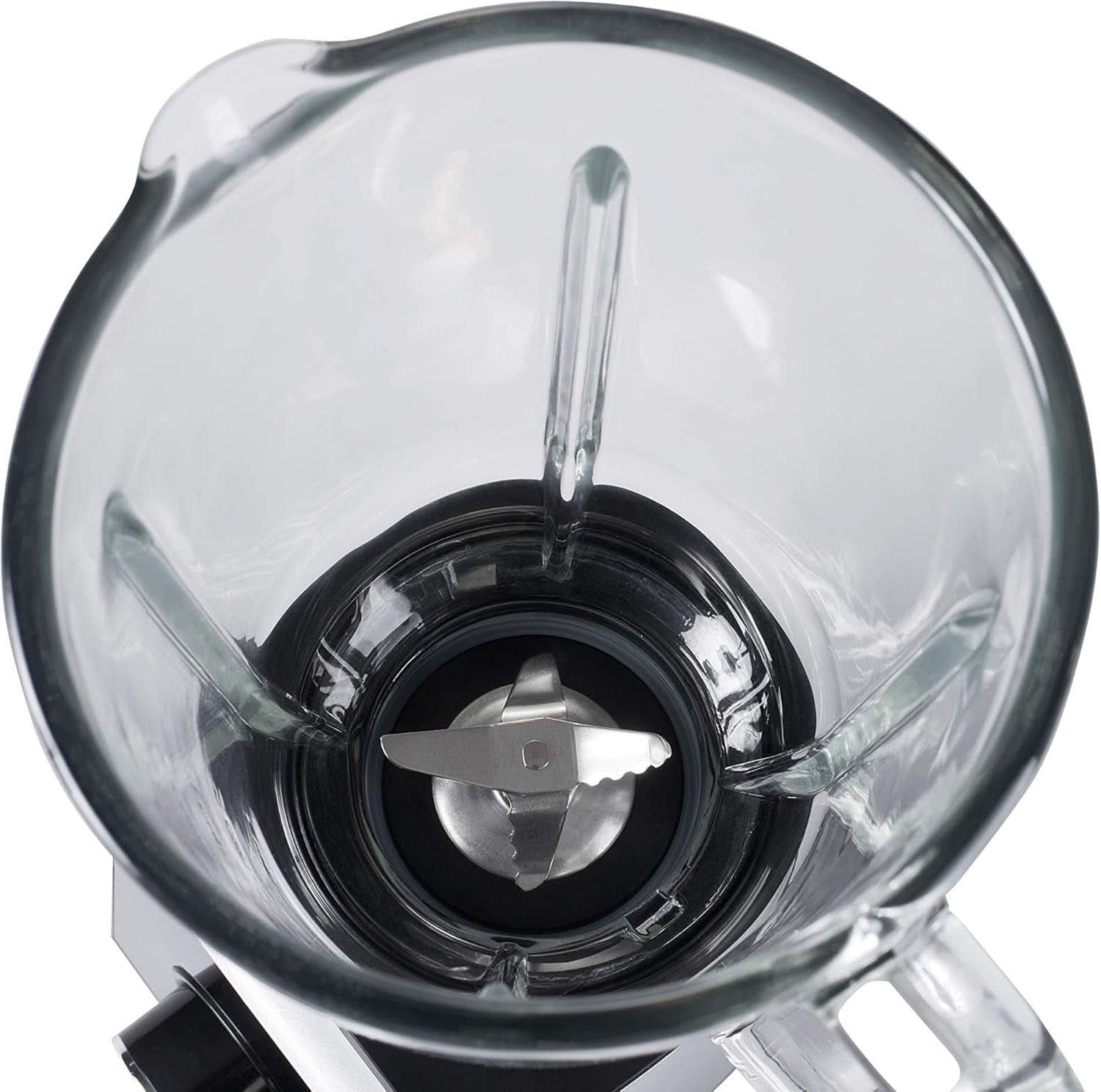 CR 4077 Standmixer Met 1,5L Glashouder, Smoothie Maker, Hochleistungsmixer, Mahlung, Eis-Zerkleinerung, Pulsfunktion, Edelstahlklingen, 2 Geschwindigkeiten, 1000W, Schwarz/Silber Kitchen Naty Shop