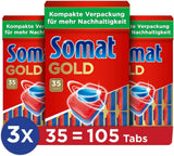 Somat Gold tabletten voor de vaatwasser (105 tabletten) Keukenafwasmiddelen Naty Shop 105 capsules -
