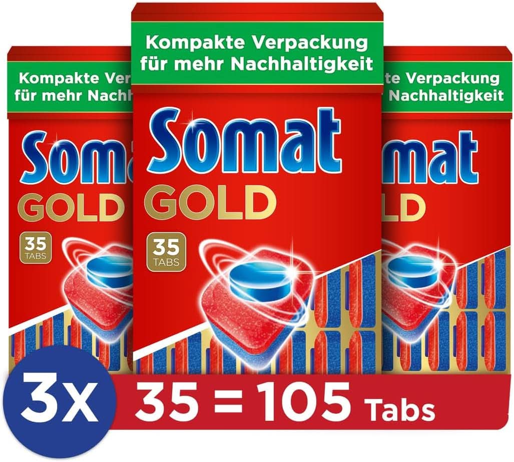 Somat Gold tabletten voor de vaatwasser (105 tabletten) Keukenafwasmiddelen Naty Shop 105 capsules -
