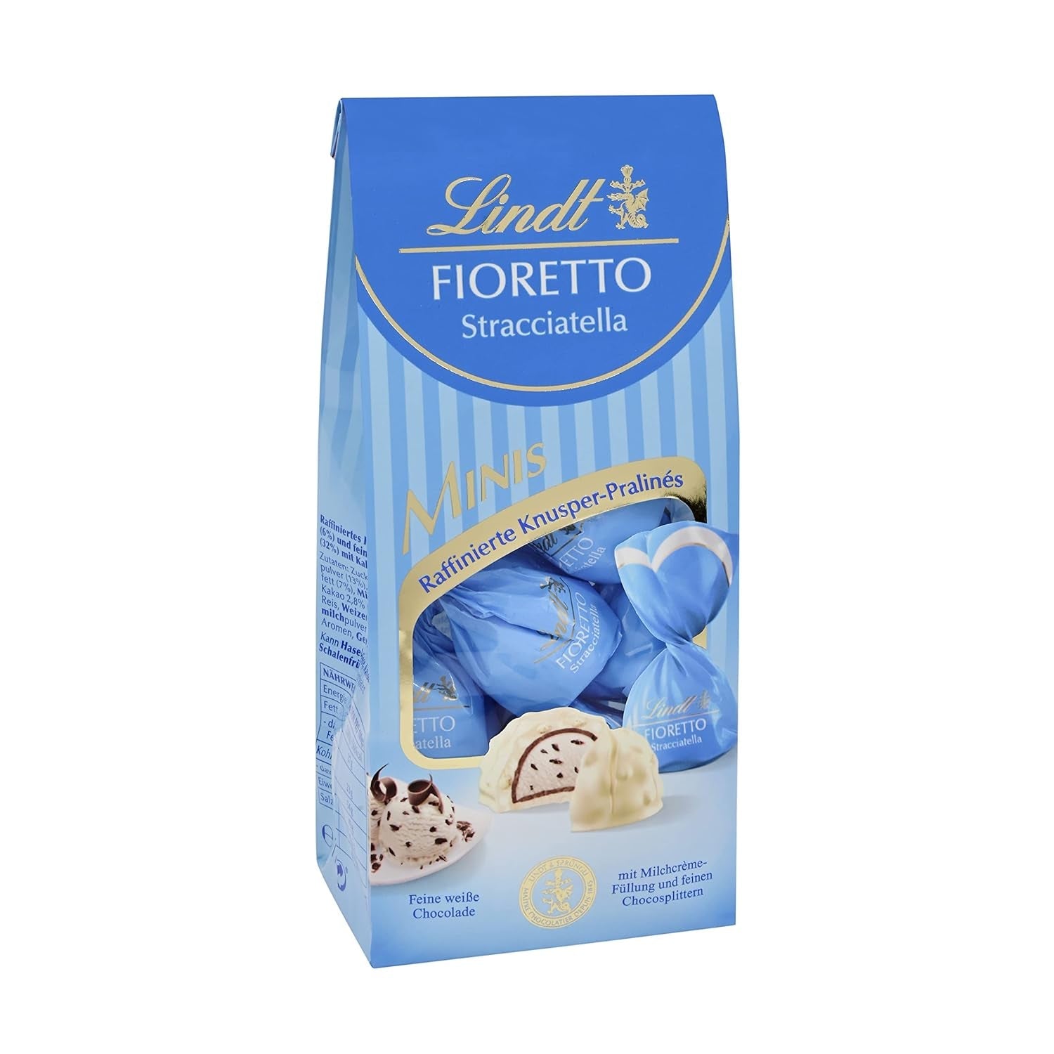 Lindt-chocolade | FIORETTO Zabaione cadeauset | 138g | 6 melkchocoladepralines met Zabaione-truffelvulling en knapperige topping, alcoholhoudend | Chocolade geschenk