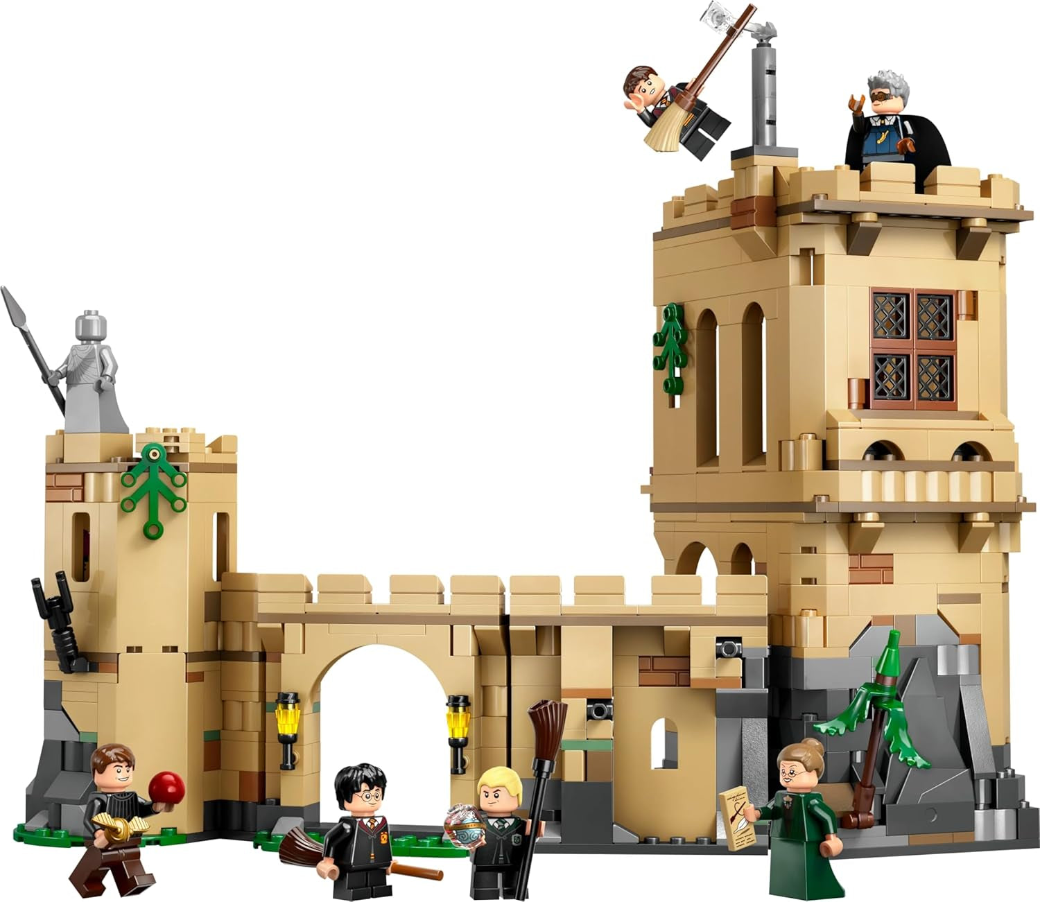 Kasteel Zweinstein LEGO Harry Potter: Vlieglessen Avontuurspeelset met 6 minifiguren om te verzamelen, waaronder Draco Malfidus en Professor Anderling Rollenspelset voor jongens en meisjes, 9 jaar oud 76447 Bouwsets Besuche in LEGO-Store