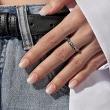 Btartbox Korte vierkante kunstnagels Baby Boomer lijm op witte gradiënt roze kunstnagels Korte kunstnagels met nagellijm 30 stuks vierkante kunstnagels
