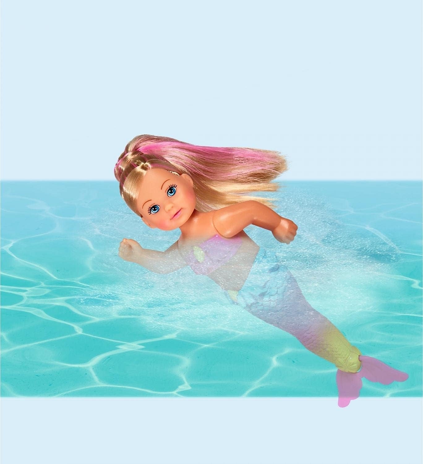 Simba 105733318 Evi Love zwemmende zeemeerminpop, veelkleurig, één maat