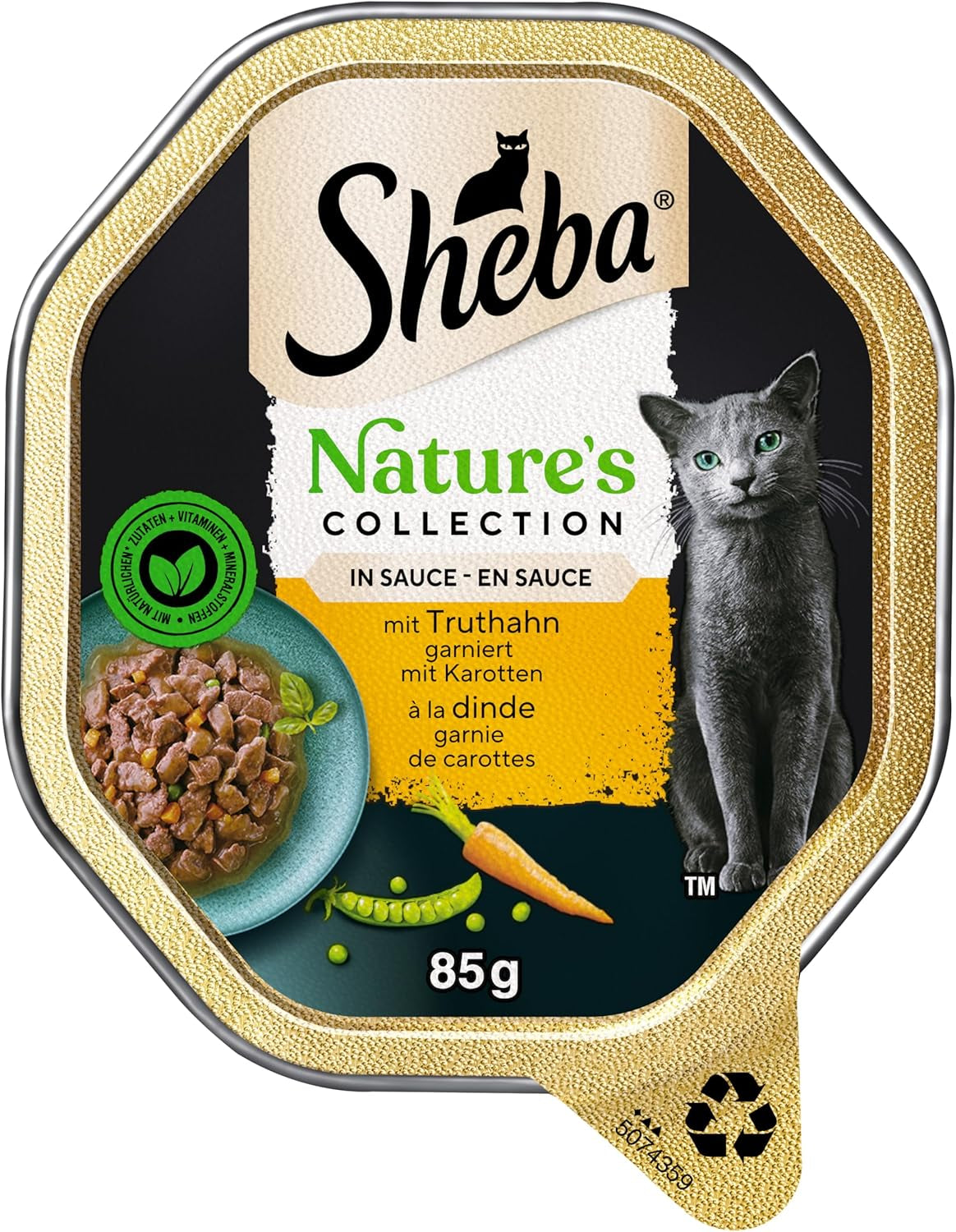 SHEBA Natvoer voor katten, Nature's Collection in kalkoensaus, 2 x 11 x 85 g