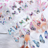 5D vlinder nagelstickers met reliëf zelfklevende vlinders nageldecoratiestickers aurora vlinder nail art stickers nagelaccessoires ontwerp vlinder nagelstickers nail art stickers