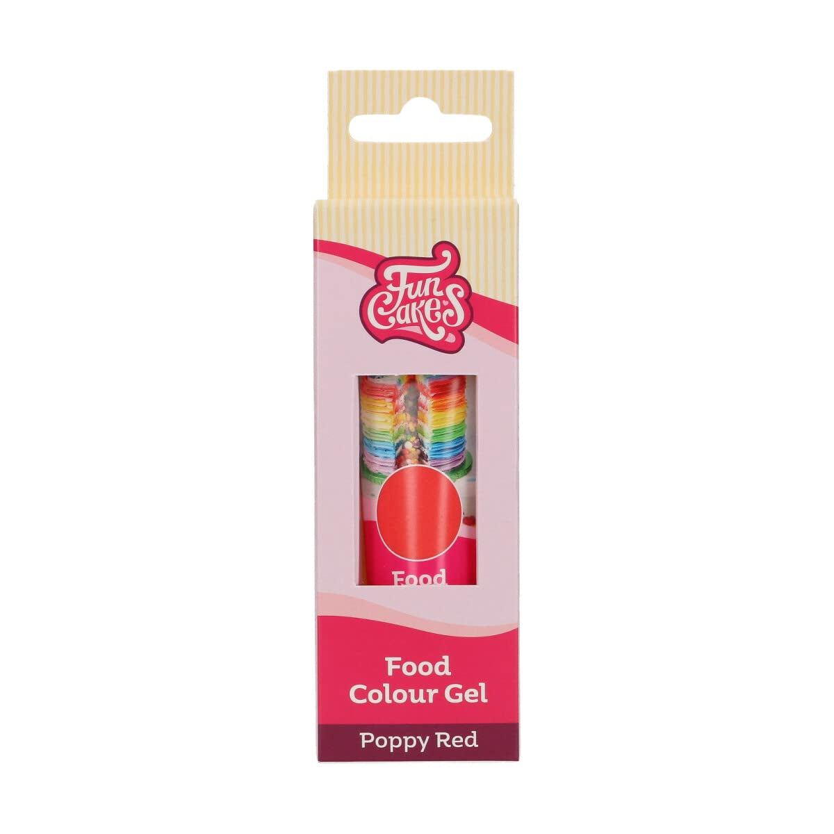 Funcakes kleurstof, gel kleurstof, papaverrood: Hooggeconcentreerde kleurstof voor deeg, room, fondant en marsepein. Gemakkelijk doseren. Eén druppel om levendige kleuren te creëren. Halal. 30 gram