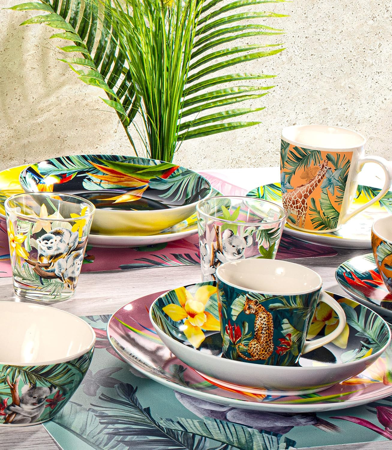18-delig exotisch porseleinen Tavola servies