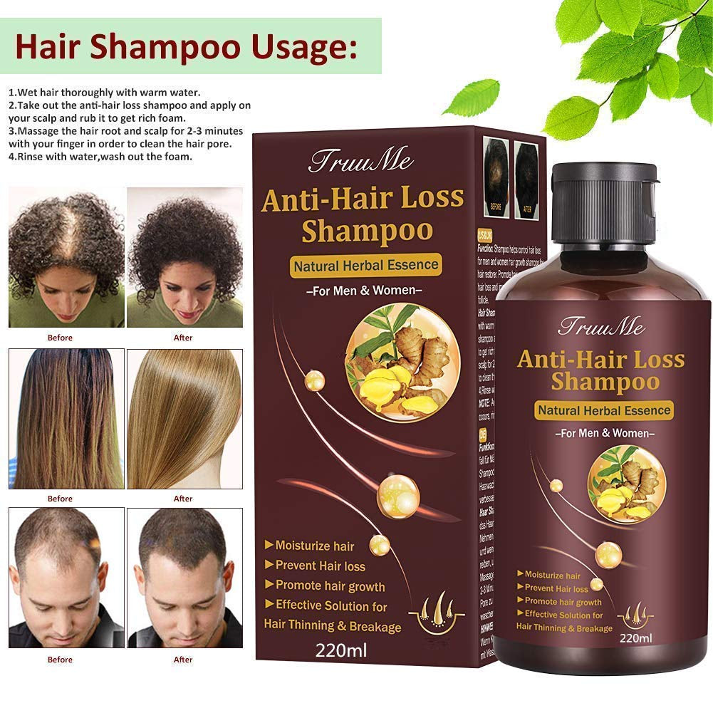 Haargroeishampoo, Anti-haaruitval, Haaruitvalshampoo, Natuurlijke kruidenshampoo voor snellere haargroei, Lotion Naty Shop Haarverzorging