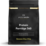 Protein Works - Eiwitpap 360 | Mythe Extra vitaminen en mineralen | Proteinreiches Frühstück | Kalorienarme Haferflocken | 6 Porties | Banaan-Choco-Chip | Standaardtitel 500G Cereal Naty Shop