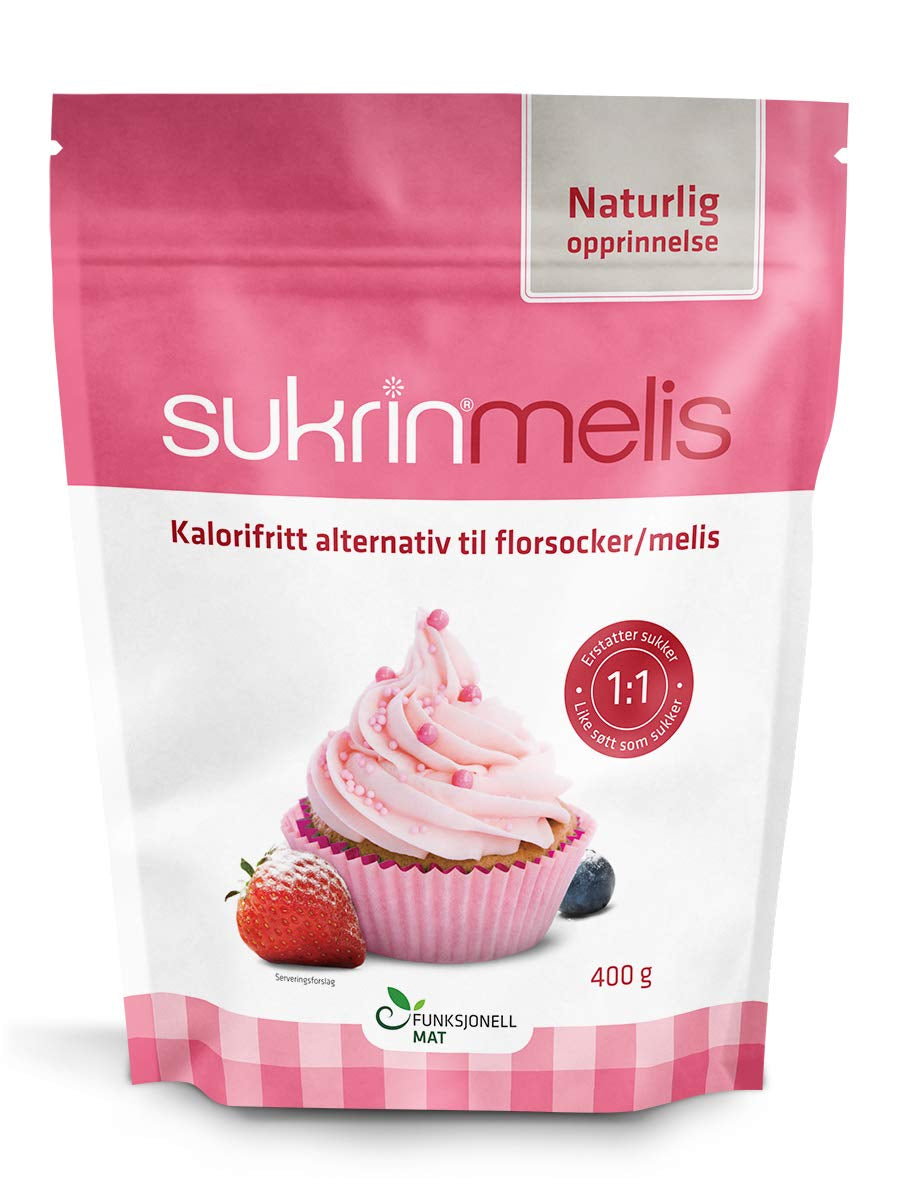 Sukrin Melis Zuckerersatz, Die Natürliche Alternative Zu Puderzucker Ohne Kalorien, 1Er-pakket (1 X 400 G) Zoetstoffen Naty Shop