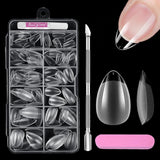 Volledige dekking korte nagels 120 stuks 12 maten Korte nageltips voor gelnagels Lijm op kunstnagels Lijm op nagelvijlset Nagelpolijstmachine Nagelriemschuiver