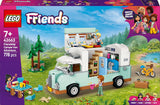LEGO Friends Caravan, rollenspel-bouwset met een speelgoedcaravan, cadeau voor meisjes vanaf 7 jaar, creatieve speelset met 3 minifiguren en figuur van een fretdier 42663 Bouwsets Besuche in LEGO-Store