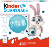 Kinder Chocolate (20 x 50 g) - Valentijnsdagcadeau voor hem en haar, Carnaval & Mardi Gras-snoepjes - Gevulde melkchocoladerepen - 20 verpakkingen van elk 4 individuele repen