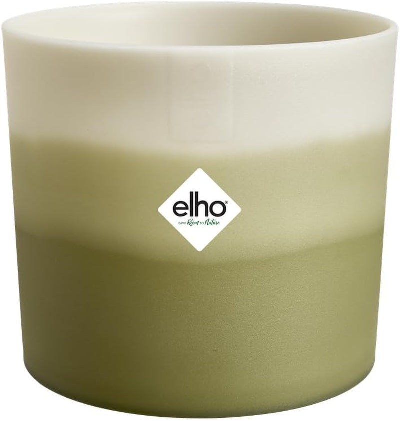 Ronde pot elho Kleurverloop 16cm - voor binnengebruik - 100% gerecycled plastic - Ø 15,9 x H 14,7 - Groen/Bamboegroen