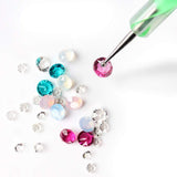 Nagelsteentjes met puntgereedschap, 3D-nageldecoratie, nagelglittersteenset, nagelkunstglitter, nagelaccessoires Nageldesign met pincet