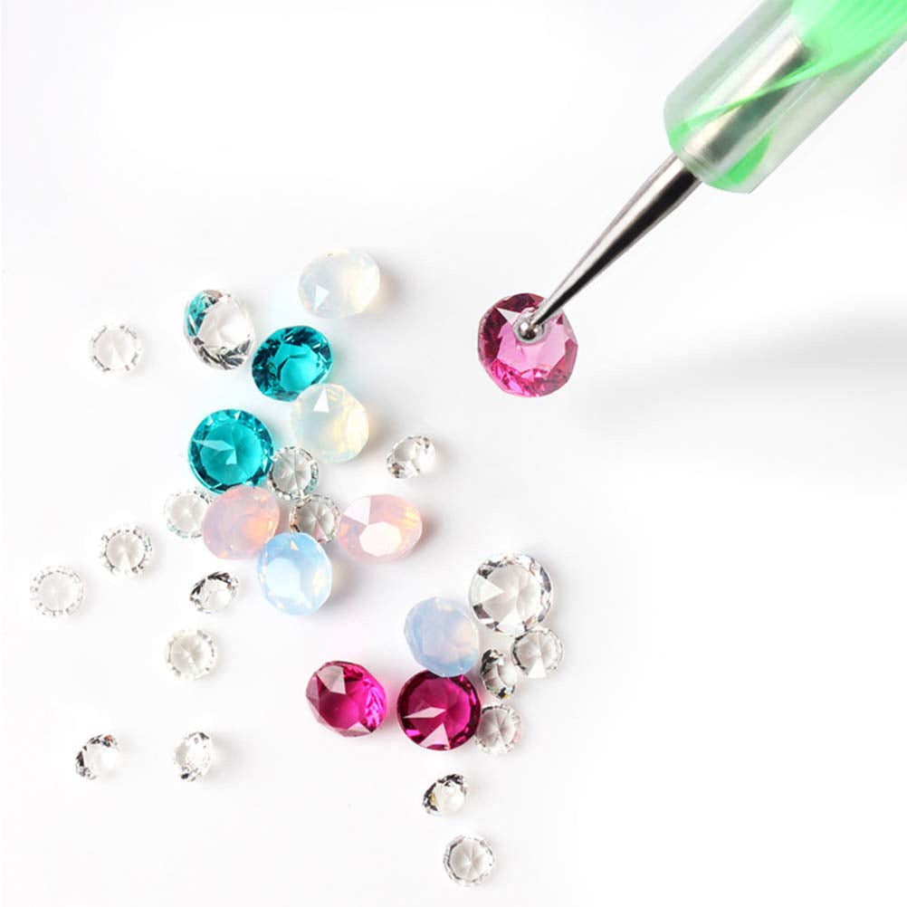 Nagelsteentjes met puntgereedschap, 3D-nageldecoratie, nagelglittersteenset, nagelkunstglitter, nagelaccessoires Nageldesign met pincet