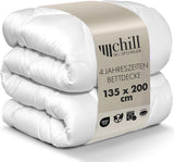 Dekbed 4 seizoenen 135X200 - 2 in 1 all-season dekbed 135X200 - Ademend, wasbaar en vegan dekbed - Duodekbed met comfortband om te slapen - 500G & 700G vulling Naty Shop dekbedden en dekbedden 135 X 200 Cm
