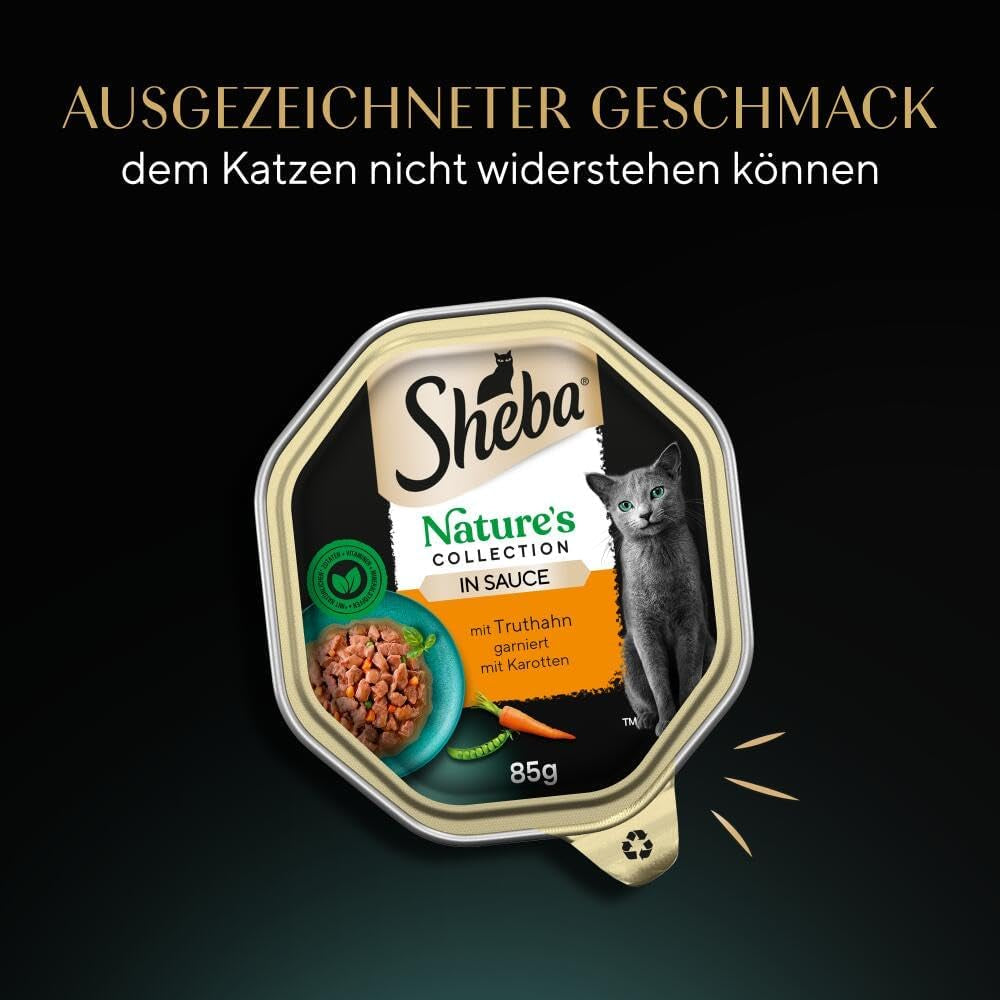 SHEBA Natvoer voor katten, Nature's Collection in kalkoensaus, 2 x 11 x 85 g