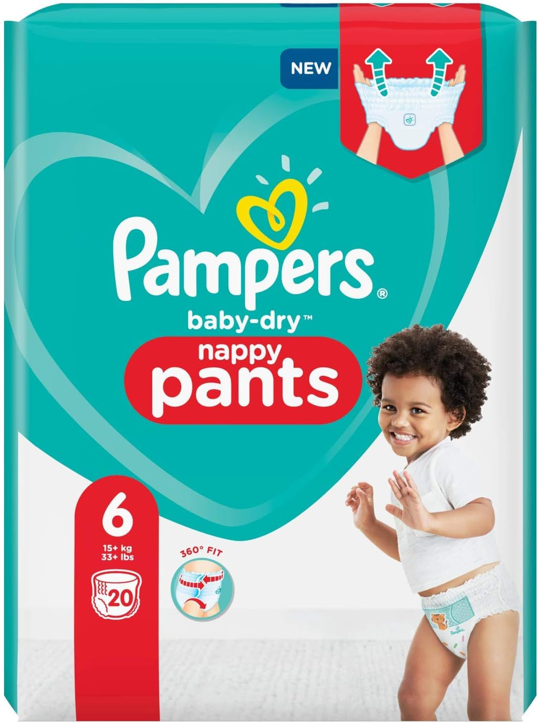 Luiers Pampers 81657566 Baby-Dry broek, wit