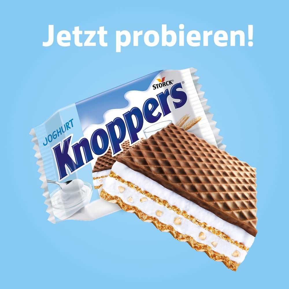 Yoghurt – 4 x 200 g – Wafelschijfjes gevuld met yoghurt en nougatcrème, hazelnoten en cacao
