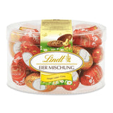 Lindt Chocolade-eierenassortiment | Zak van 450 g | 9x LINDOR melkchocolade, 8x Nougat, 8x Cresta | Verscheidenheid aan gekleurde chocolade-eieren voor Pasen | Paaschocolade | Geschenk van chocolade | Leuke paaseieren