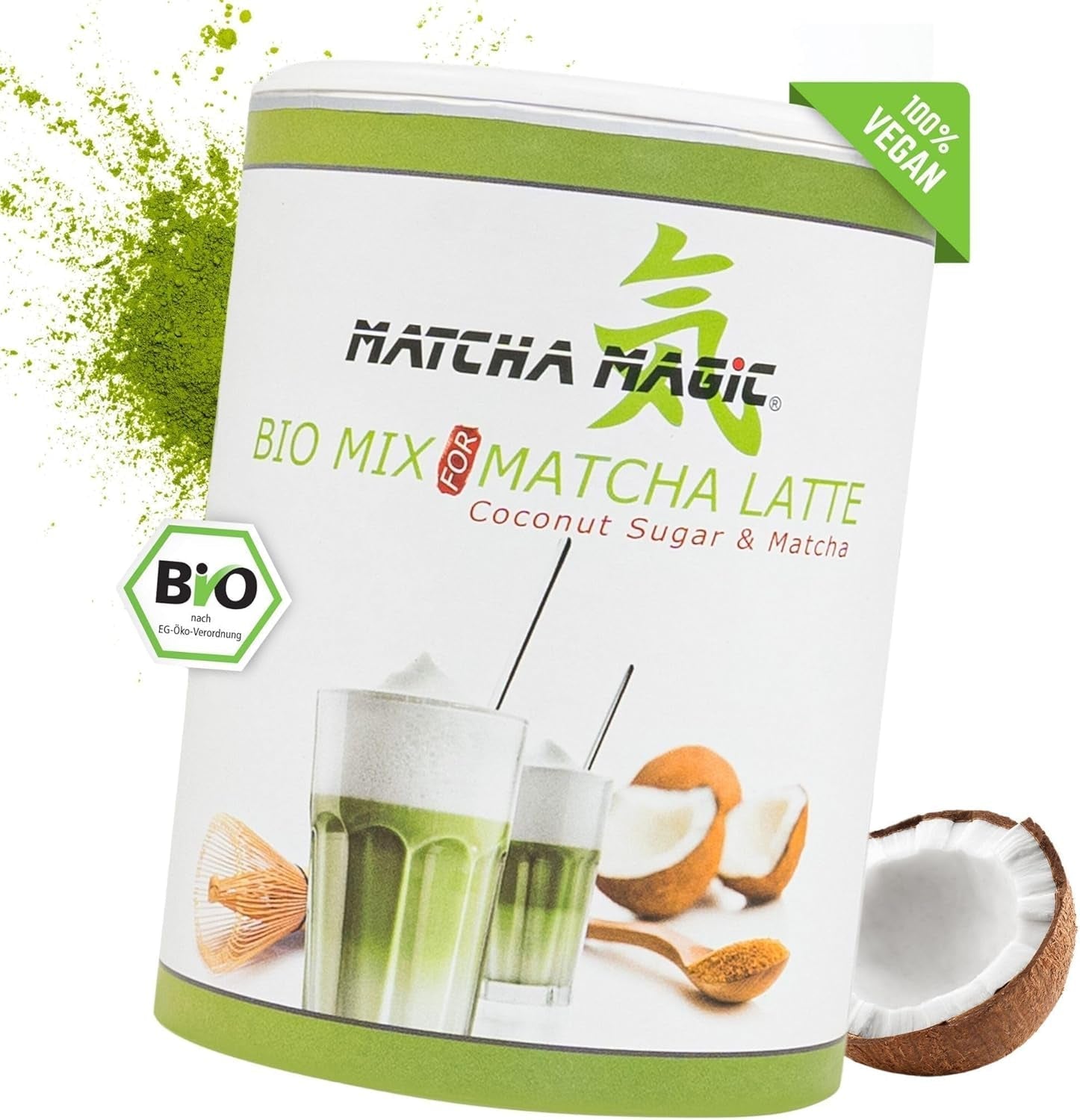 Matchamagic - Biologisch matcha latte poeder uit Japan met kokosbloesemsuiker voor een heerlijke thee