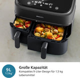 Philips Airfryer Dual Basket 3000 Serie, 9L, 2 manden, 2 borden tegelijk klaar, Rapidair technologie plus hete lucht Apparaten Naty Shop