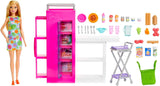 Barbie-poppenkastspeelset met meer dan 25 keukenonderdelen en accessoires - perfect voor kleine fijnproevers en cadeau voor kinderen vanaf 3 jaar, HJV38