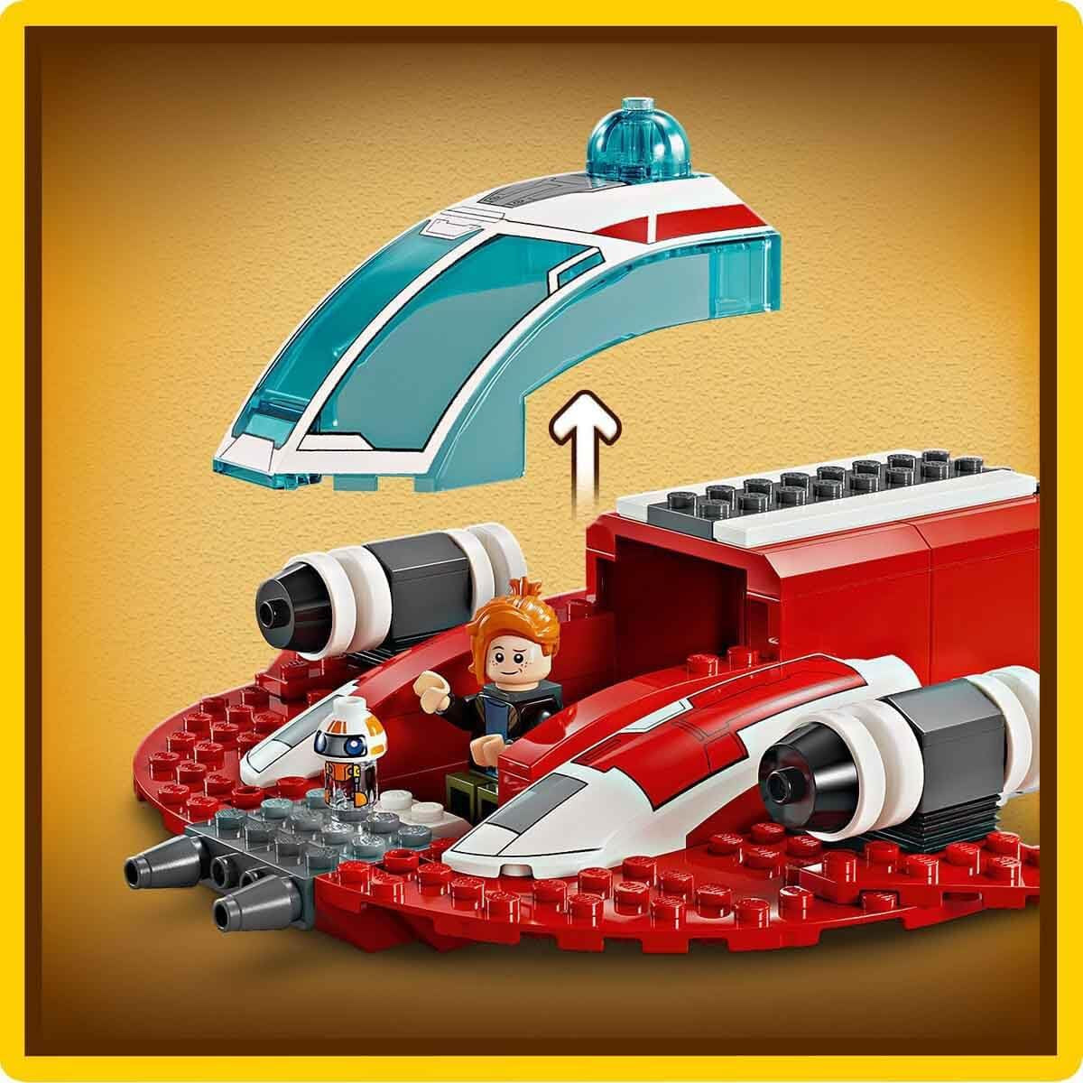 LEGO Star Wars: The Adventures of the Young Jedi Crimson Firehawk, startset voor kinderen met bouwbaar ruimteschip, speederbike en 3 figuren, cadeau voor jongens en meisjes vanaf 4 jaar 75384 Bouwsets Besuche den LEGO-Store