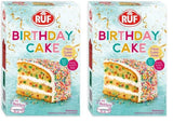RUF Verjaardagstaart, Geburtstagskuchen, Schicht-Torte Aus Rührteig en Konfetti-Streusel, Tortencreme en Buntem Dekor-Mix, Für Kindergeburtstag, Familienfeier, Einschulung, 1X425G Icings en Decor Naty Shop 425 G (2Er Pack)