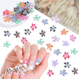 50 stuks 3D Blumen Nägel Nail Charms Bunt Gelee Weich Kleber Lilie Flower Blume Nagel Hibiscus Zubehör Nageldesign Eis Kristall Geprägt Farbverlauf Lilien Für Mädchen Frauen Diy Basteldekoration