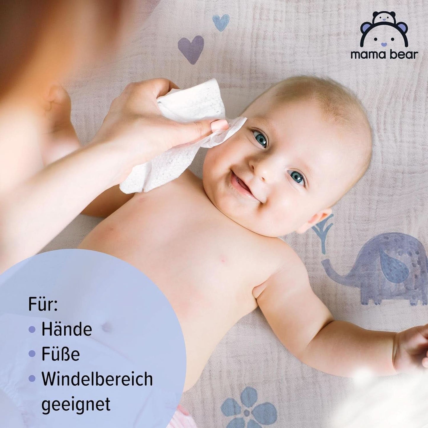 Naty Shop Mama Bear Sensitive Babydoekjes Ongeparfumeerd