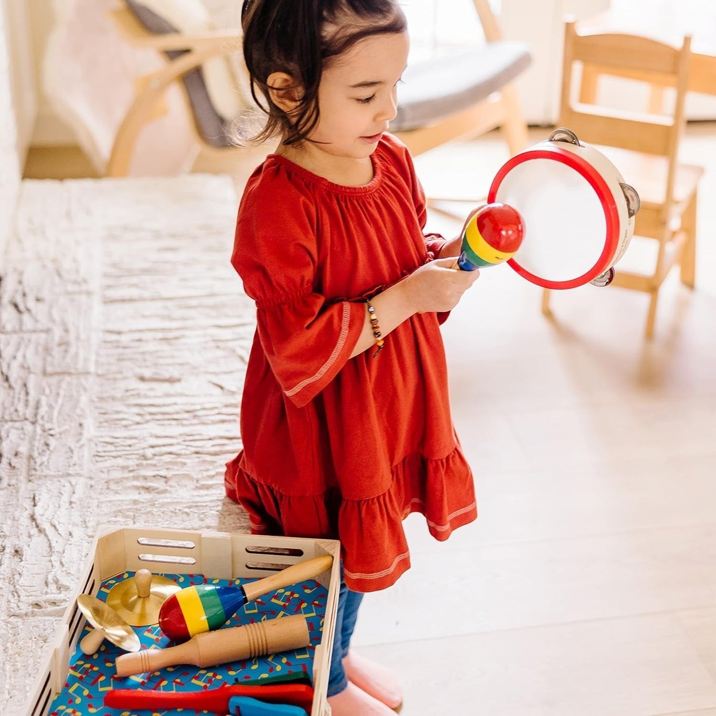 Melissa & Doug Een band in een doos | Educatief speelgoed | Muzikaal speelgoed voor kinderen | 3+ | Cadeau voor jongens of meisjes Naty Shop Babyspeelgoed