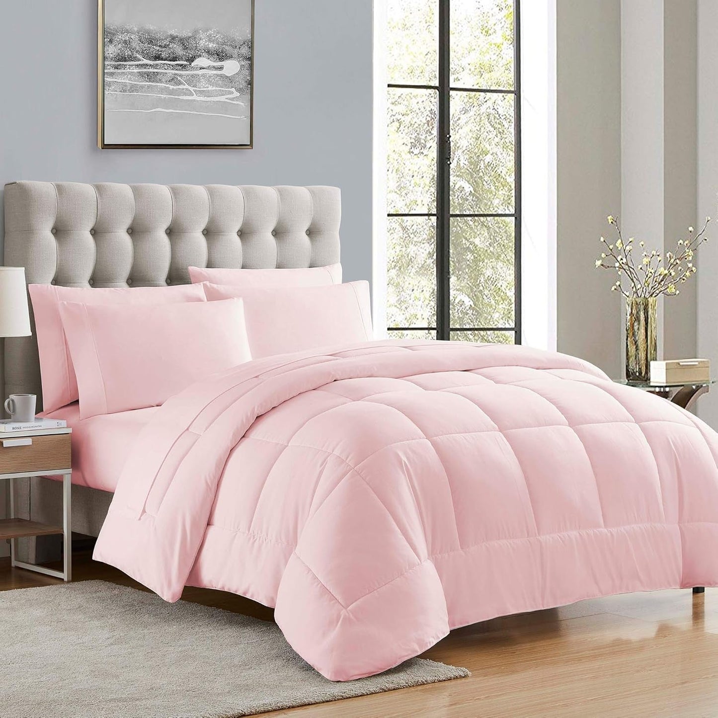 Sweet Home Collectie All Seasons Alternatief Trooster, Warm, Luxe, Pluche, Loft, Microvezel, Vulling, Beddengoed, Vol, Lichtrood King Naty Shop Dekbedden en dekbedden Lichtroze King