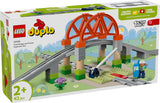 LEGO DUPLO Stadsspoorbrug en -rails - Uitbreidingsset, cadeau voor kinderen vanaf 2 jaar, bouw- en reconstructieset, voorschoolse ontwikkelingsset, educatief speelgoed 10426 Bouwsets Besuche den LEGO-Store