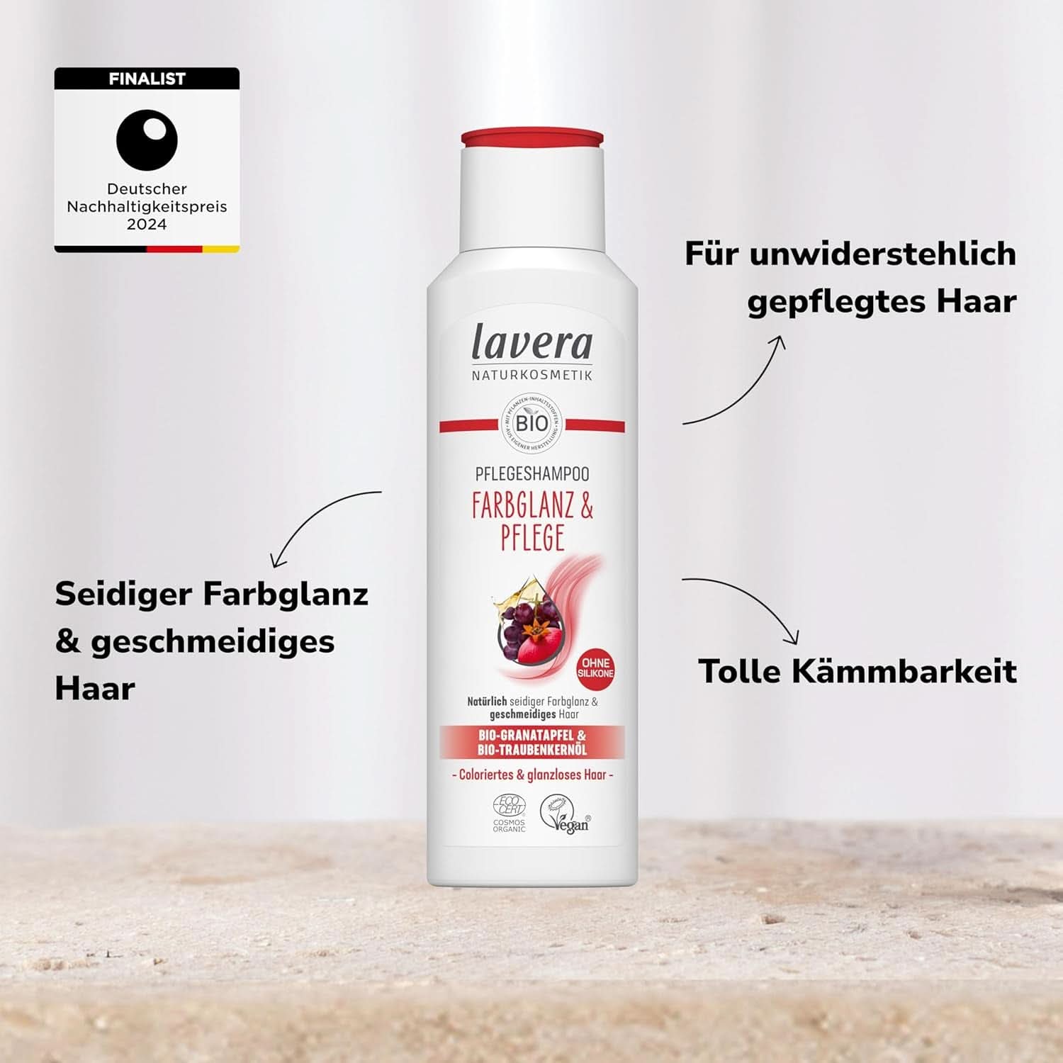 Lavera Care Shampoo Color Shine & Care, veganistisch, 250 ml Douche en bad Naty Shop