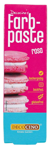 DECOCINO roze kleurpasta - 20 g - Kleurstof voor levensmiddelen, ideaal voor het kleuren van taarten, fondant en crèmes - Vrij van azo-vetzuren en gluten