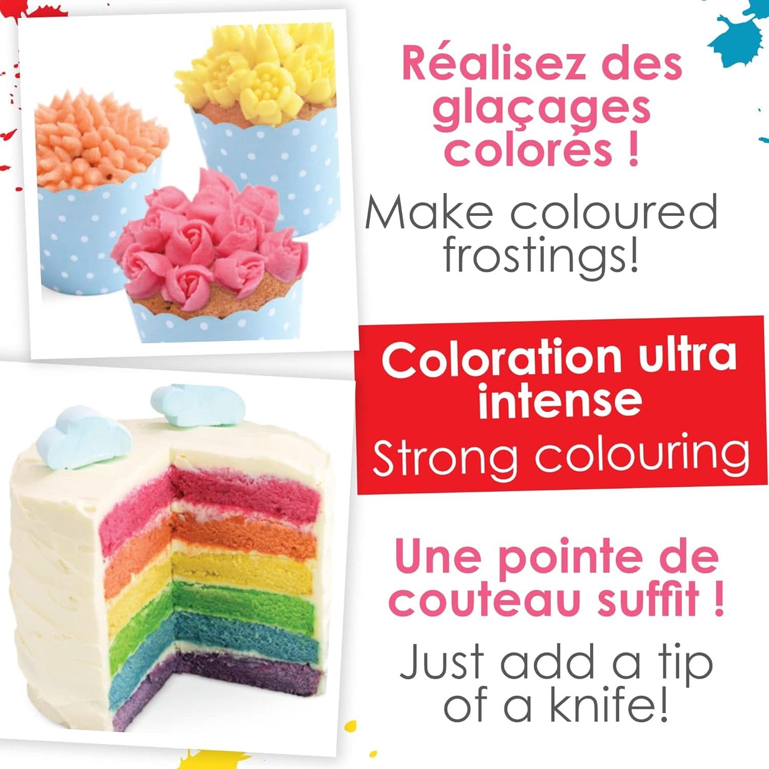 ScrapCooking, Set van 3 voedselkleurstoffen in poedervorm - rood, geel, blauw, 3 x 5 gram Naty Shop