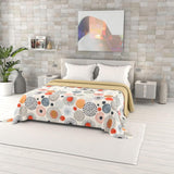 Zomerdekbed met fantasieprint, polyester vulling, bloemblaadjes, 260 x 270 cm