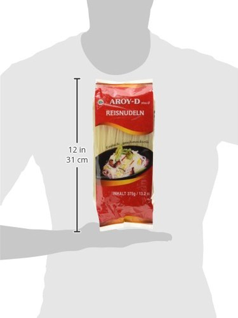 Aroy-D Rijstnoedels Glutenvrij 3 mm-verpakkingen (1 pak x 375 g)