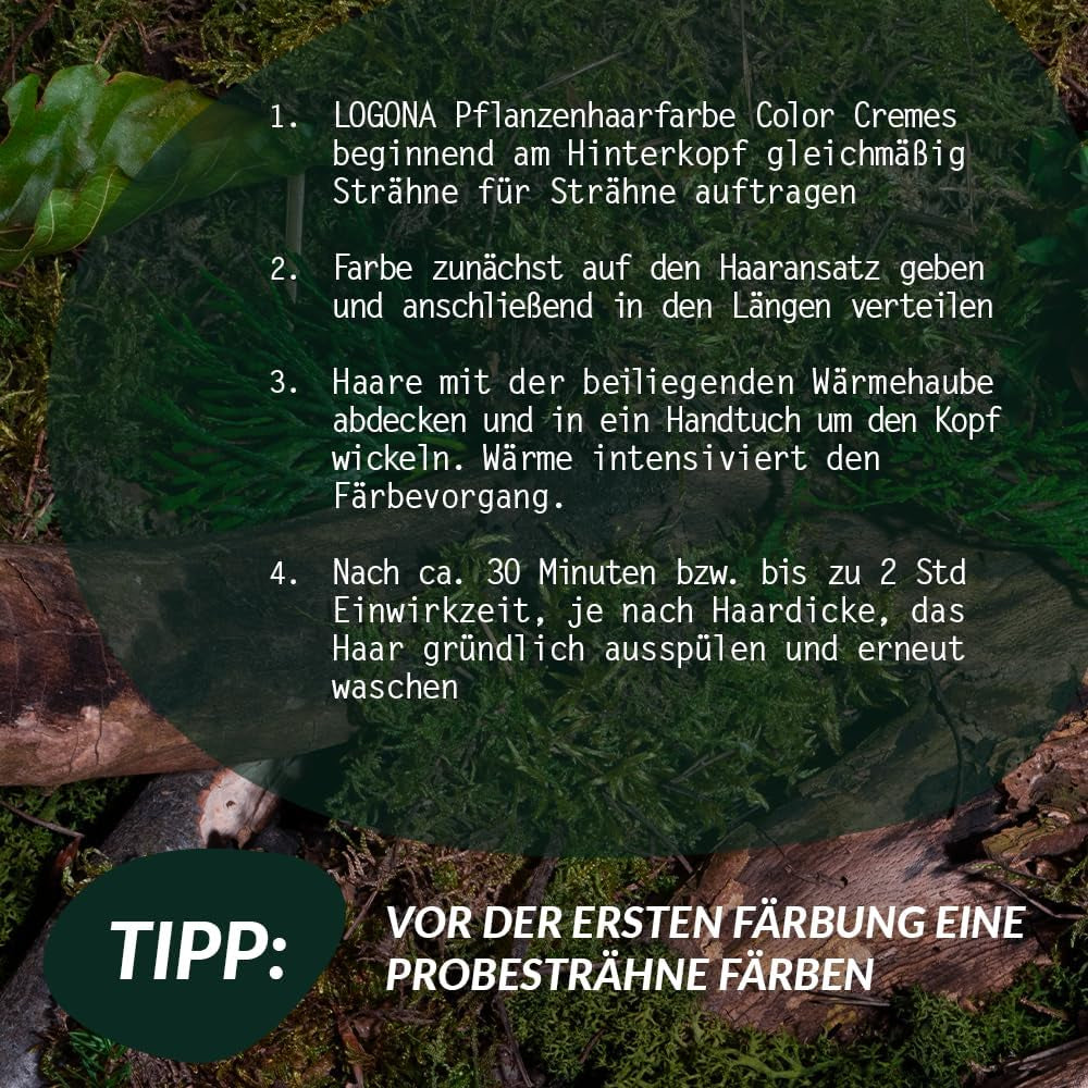 LOGONA Natural Cosmetics Plantaardige Haarkleurcrème 240 Nougat Bruin, Natuurlijke kleurstof voor bruin haar met henna, kleurcrème voor bruintinten, kleuring voor donker haar, 150ml Haarverf Naty Shop