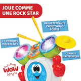 Chicco 00009820100000 Mi First Drumset met licht en geluid, 3 speelmodi Muziekinstrument met batterij voor kinderen, veelkleurig, groot Jucarii Bebe Naty Shop