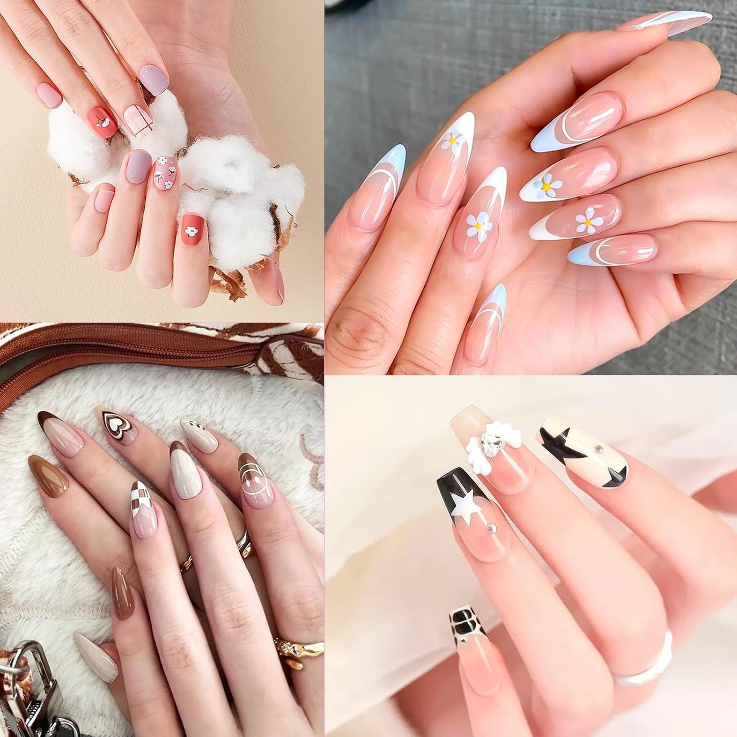 6-delige nagelborstels met dop Nagel UV-gel Acryl nagelborstel Nagelgelborstel Gedeeltelijke nagelkunstborstelset