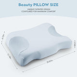 Royalisneeo Schoonheidskussen voor rug-, maag- en zijpijn Nek- en schouderpijn Kussen Antirimpel Anti-veroudering Memory Foam Kussen Blauw (standaard) Cervicale orthopedische kussens Naty Shop