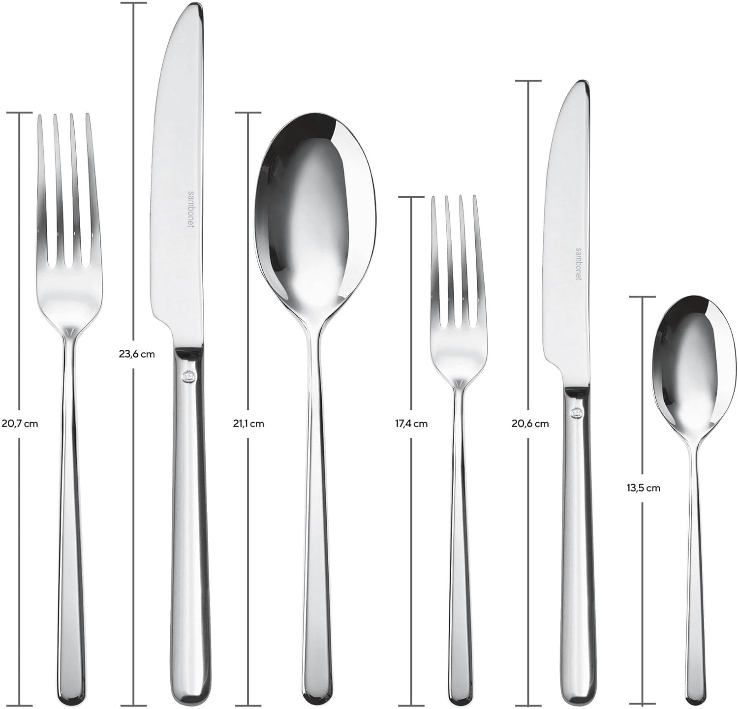 Sambonet 52513-83 Bestek 36-delig, RVS Keuken Naty Shop