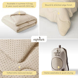 Night Lark dekbed zonder hoes, 4,5 Tog, Kingsize, Getufte Dot-collectie, luxe beddengoed, hypoallergeen, machinewasbaar, warm zand dekbedden en quilts Naty Shop