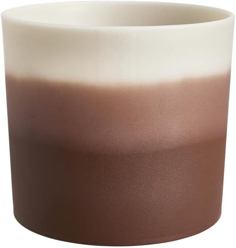 elho Ronde pot met kleurverloop 16 cm - Bloempotten voor binnen - 100% gerecycled plastic - Ø 15,9 x H 14,7 - Bruin/Cederbruin