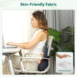 Snailax Ergonomisch lendensteunkussen met massage en warmte, shiatsu-rugkussen van traagschuim, zitkussen met 3 massage-intensiteiten | 2 warmteniveaus | 3 timers | comfortabele zithouding