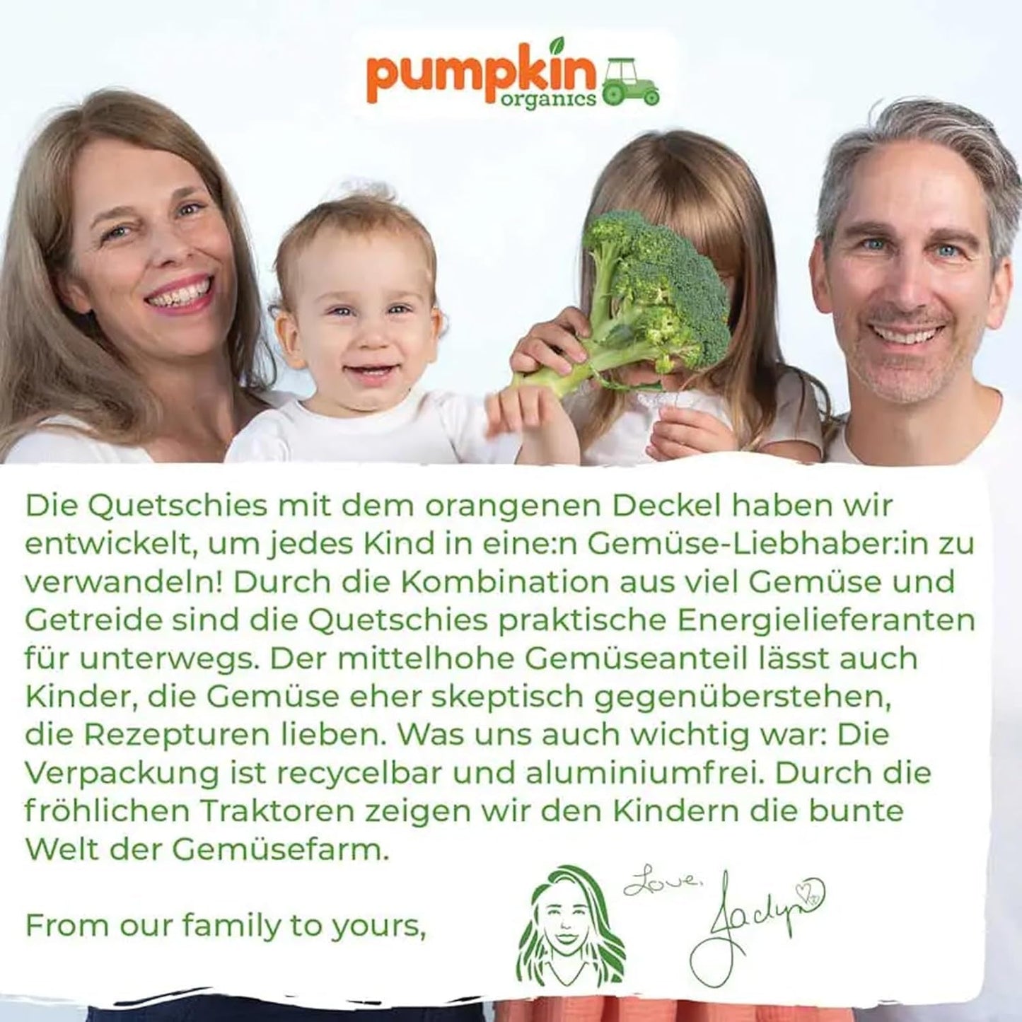 Pumpkin Organics Bio Gemüse-Getreide-Quetschie Kürbis, Birne, Apfel, Pflaume, Hafer ohne Zuckerzusatz¹ - ab 8 Monaten - als Snack of Beikost für unterwegs (100g)